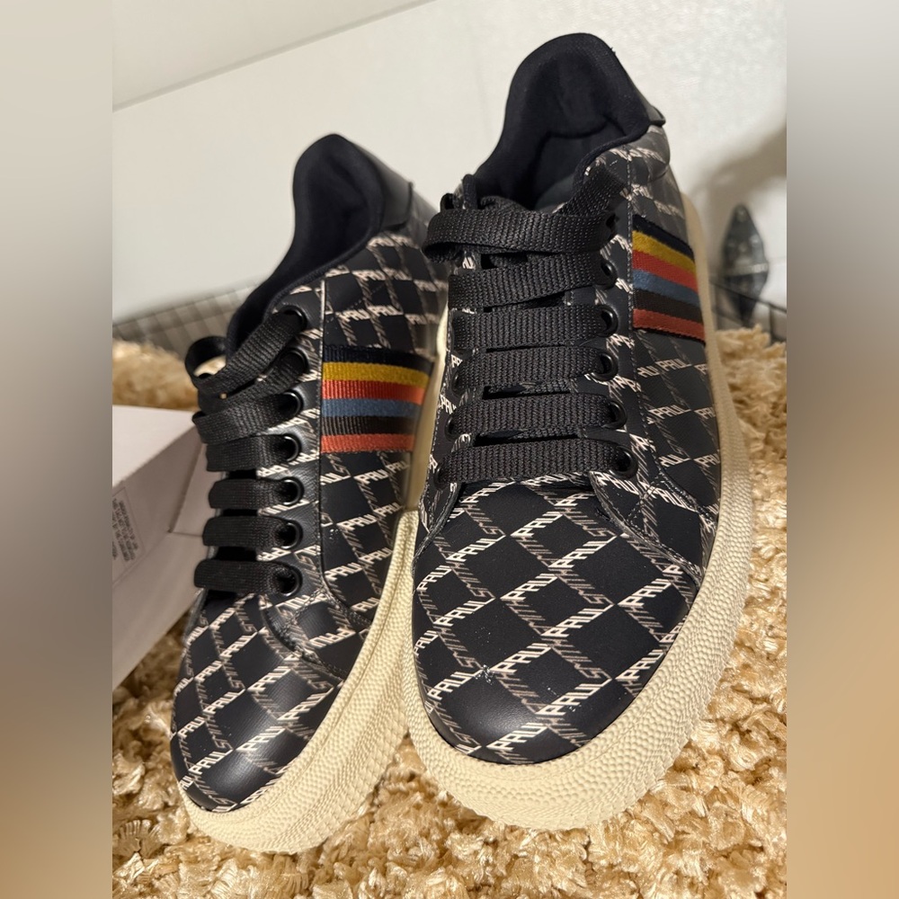 Brand New - Stylish Paul Smith Black Textured Sneakers